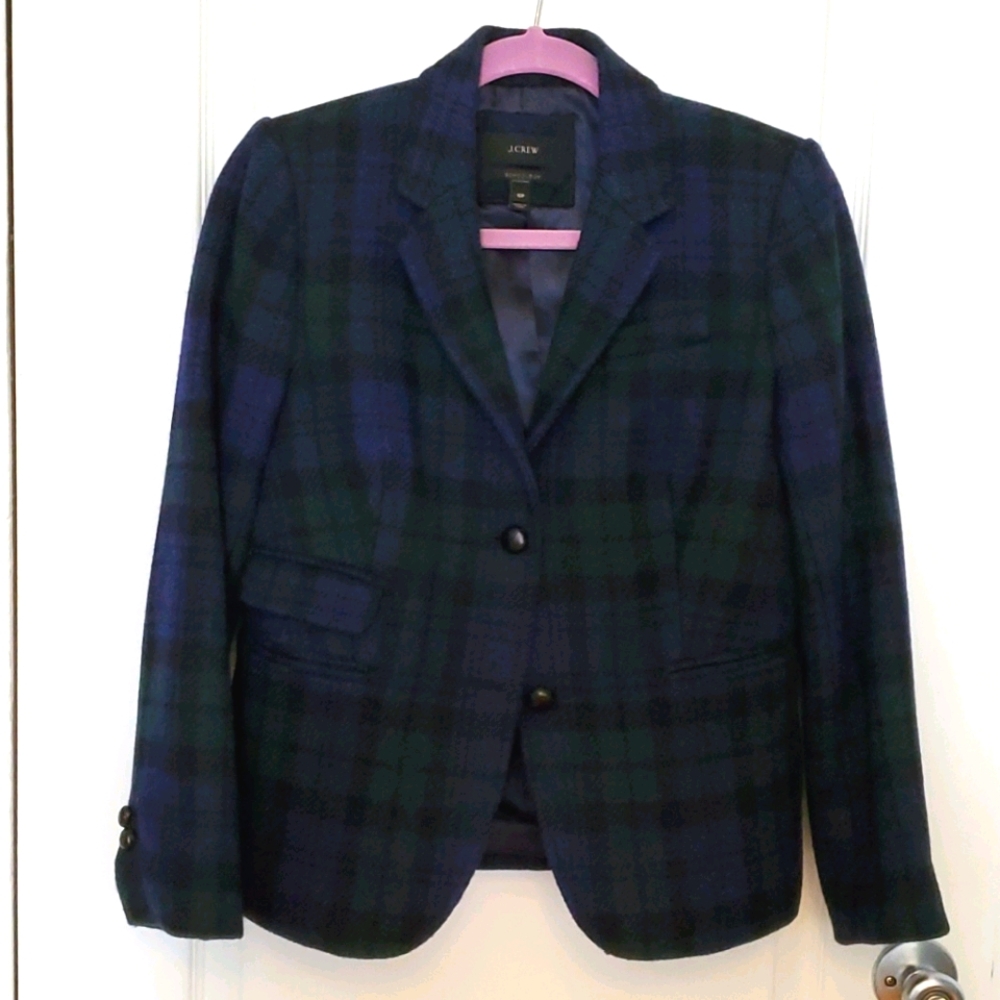 J.Crew Blackwatch Plaid Wool Blazer